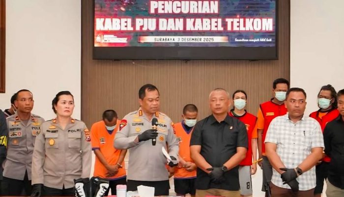 Delapan Pencuri Kabel Telkom dan PJU Ditangkap di Tiga Lokasi