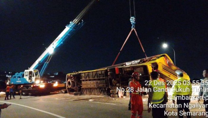 Polisi Ungkap Detik-Detik Kecelakaan Maut Bus Cahaya Trans di Tol Krapyak Semarang