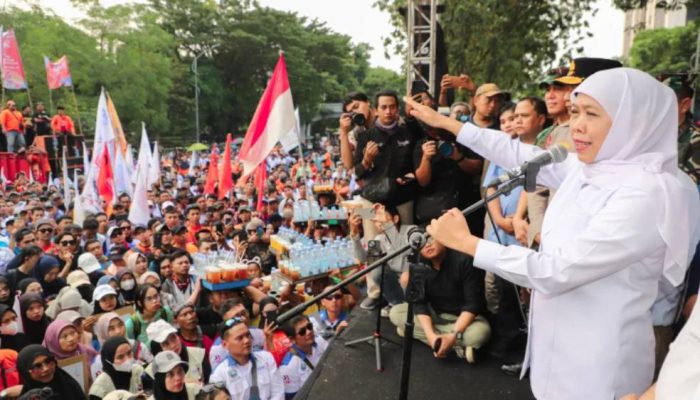 Gubernur Khofifah Ajak Perkuat Sinergi Industri dan Pekerja di May Day 2026