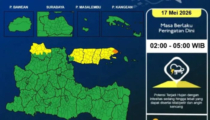 BMKG Juanda Prediksi Cuaca Ekstrem Melanda Sejumlah Wilayah Jatim
