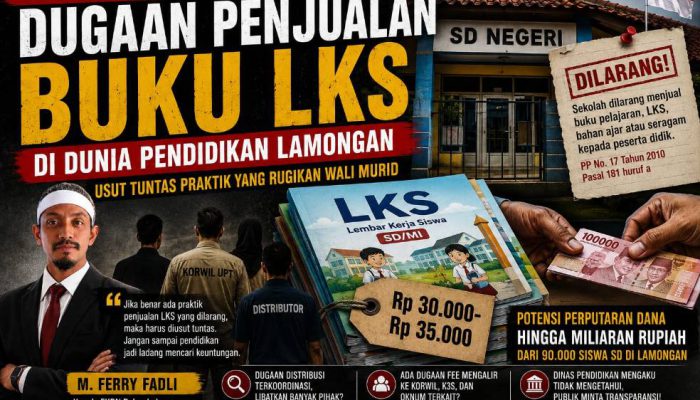 Diduga Langgar Aturan, Penjualan LKS di Lamongan Diminta Diusut Secara Transparan