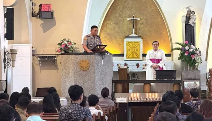 Minggu Kasih, Polresta Malang Kota Bangun Sinergi dengan Umat Kristiani